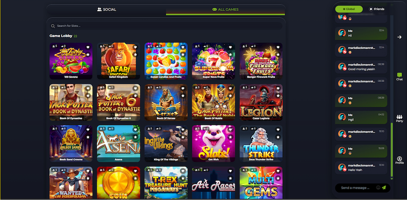 Modern gaming platform interface built with scalable architecture